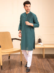 Green Blended Kurta - AL-K-930