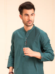 Green Blended Kurta - AL-K-930