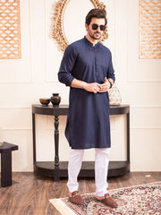 Blue Blended Kurta - AL-K-933