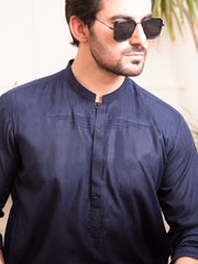 Blue Blended Kurta - AL-K-933