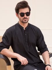 Black Blended Kurta - AL-K-934