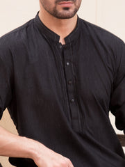 Black Blended Kurta - AL-K-934