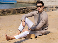 Light Grey Cotton Kurta - AL-K-962
