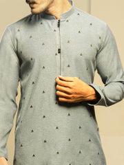 Sea Green Blended Kurta - AL-K-982