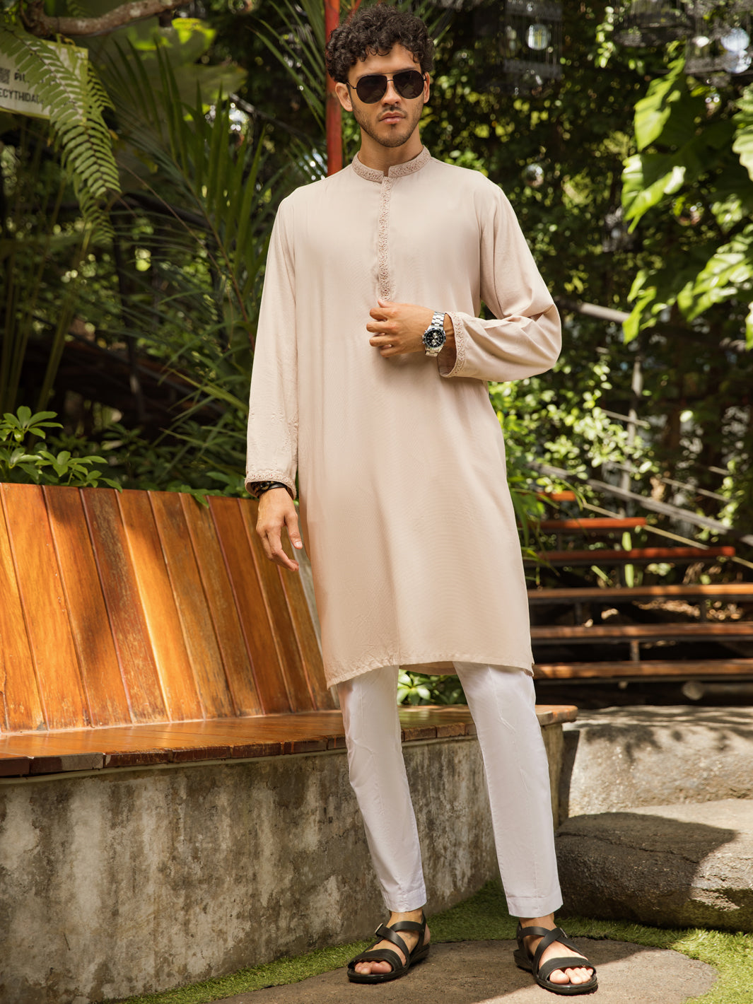 Peach Blended Kurta - AL-K-991