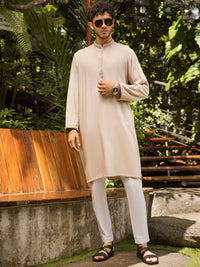 Peach Blended Kurta - AL-K-991