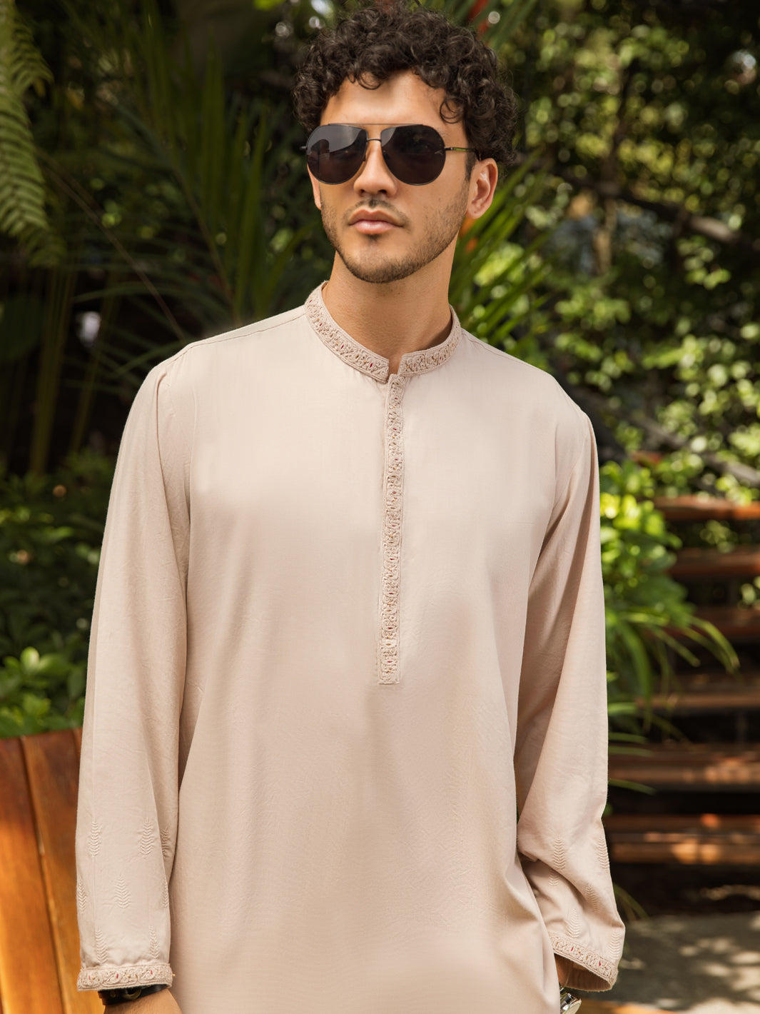 Peach Blended Kurta - AL-K-991