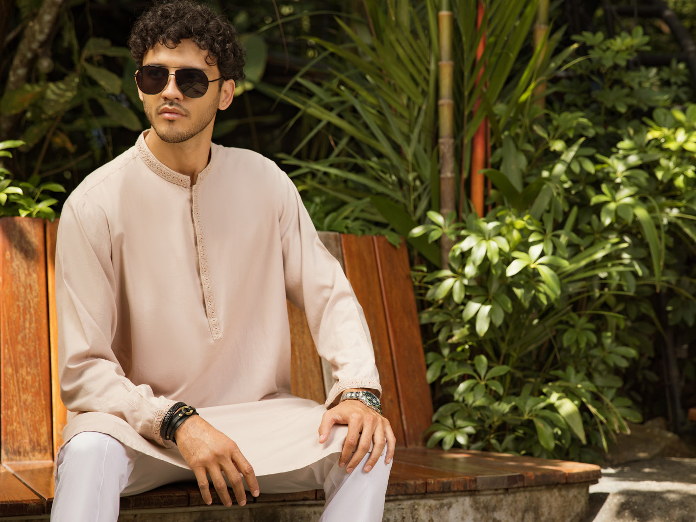 Peach Blended Kurta - AL-K-991