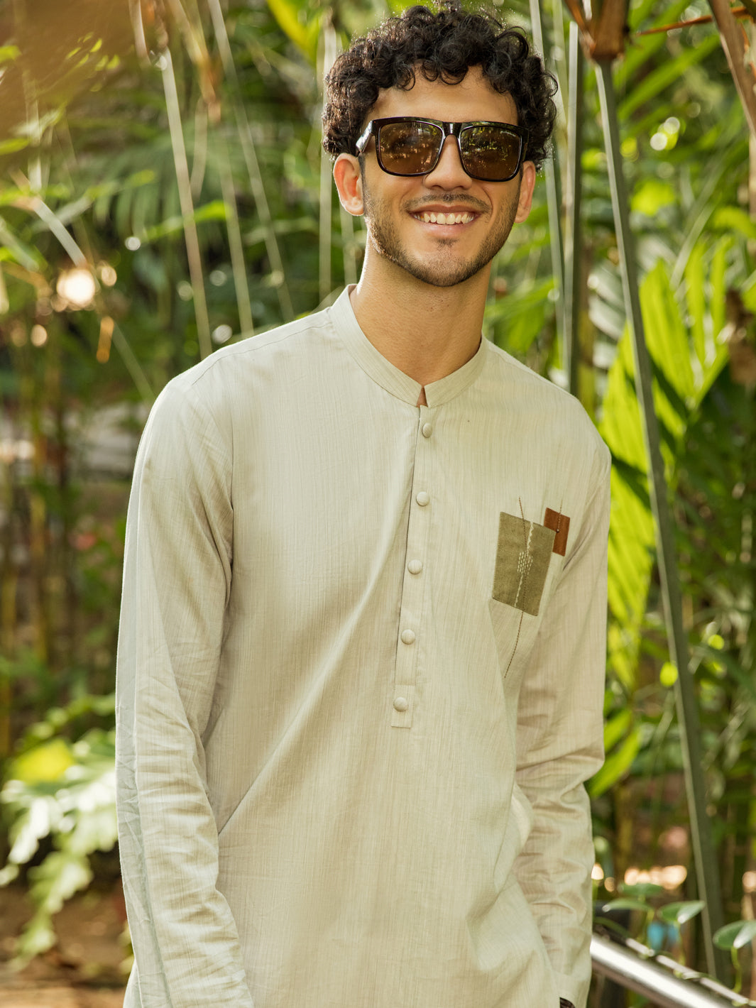 Light Grey Blended Kurta - AL-K-993