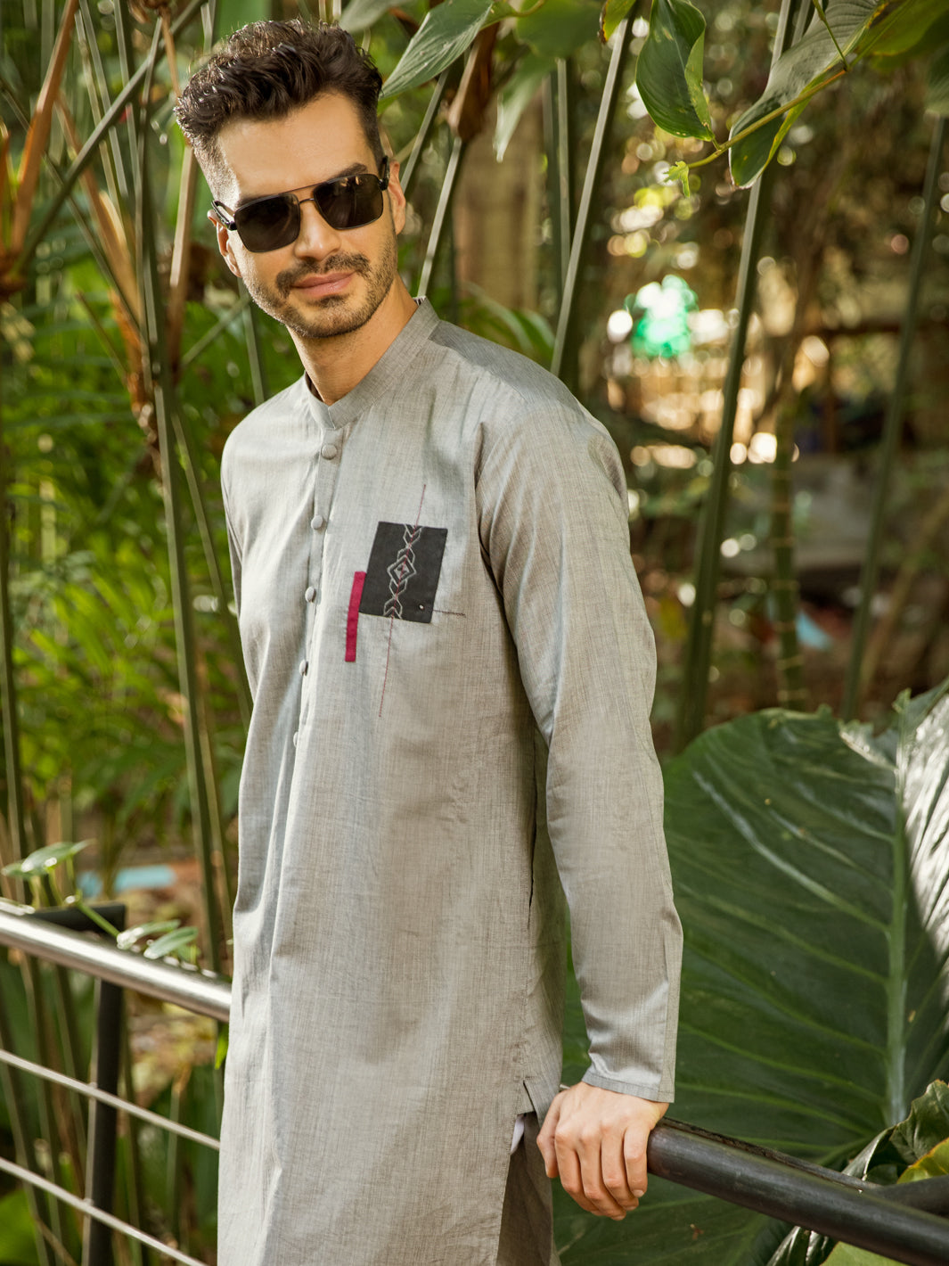 Grey Blended Kurta - AL-K-995