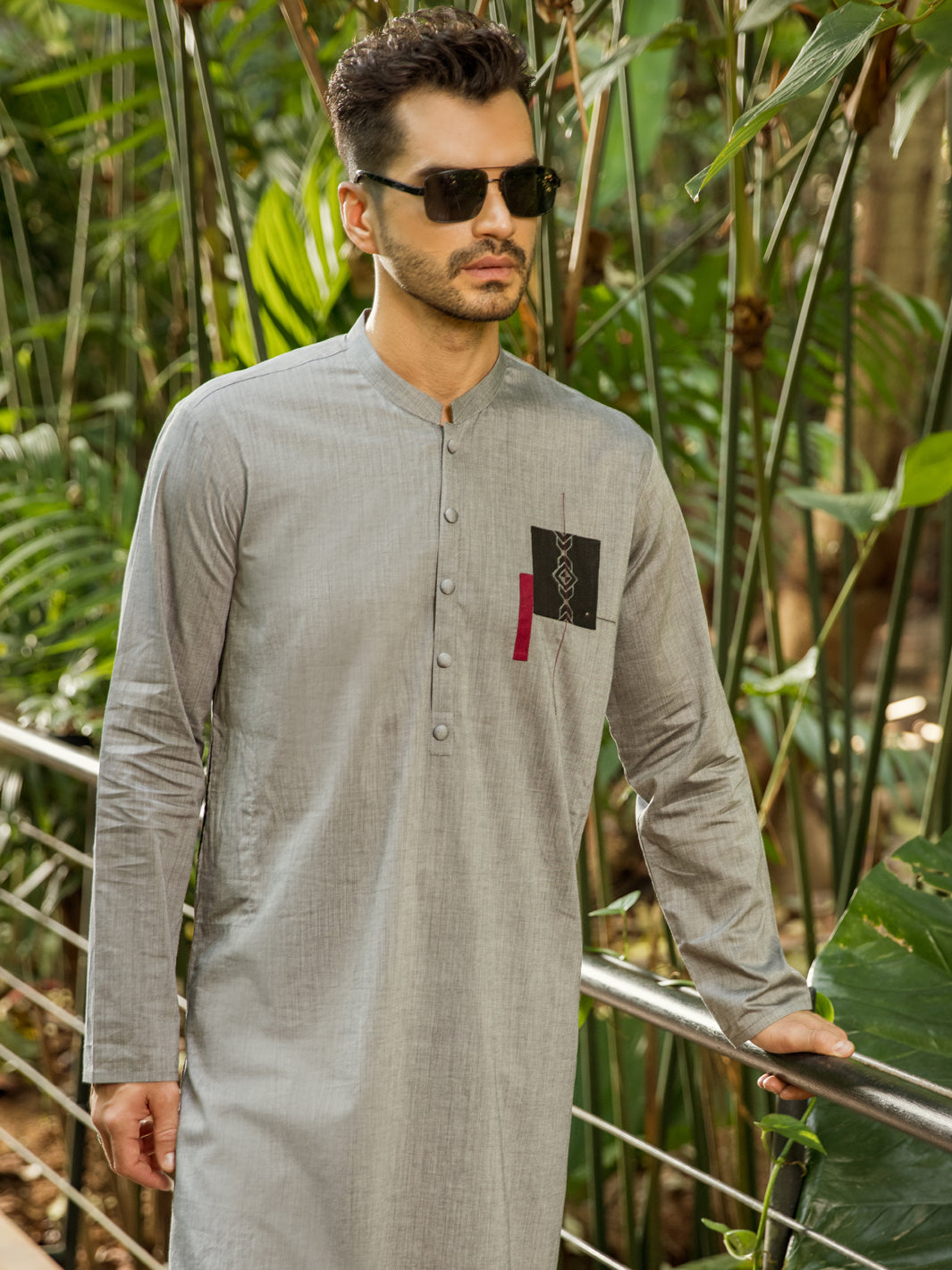 Grey Blended Kurta - AL-K-995