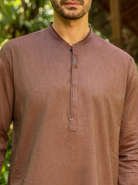 Maroon Cotton Kurta - AL-K-999