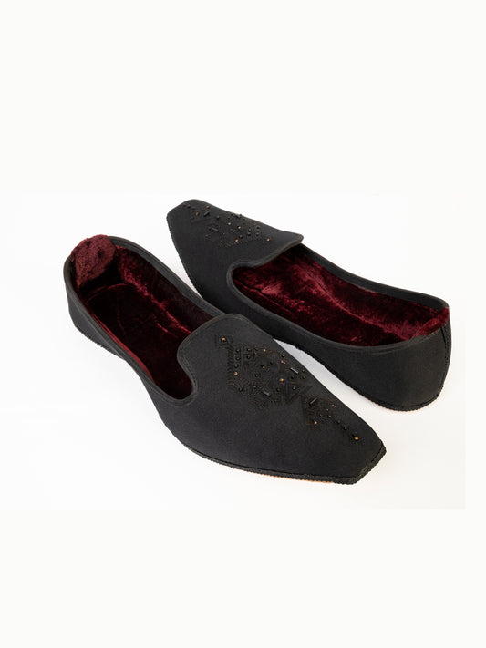 Black Blended Khussa - AL-KH-134