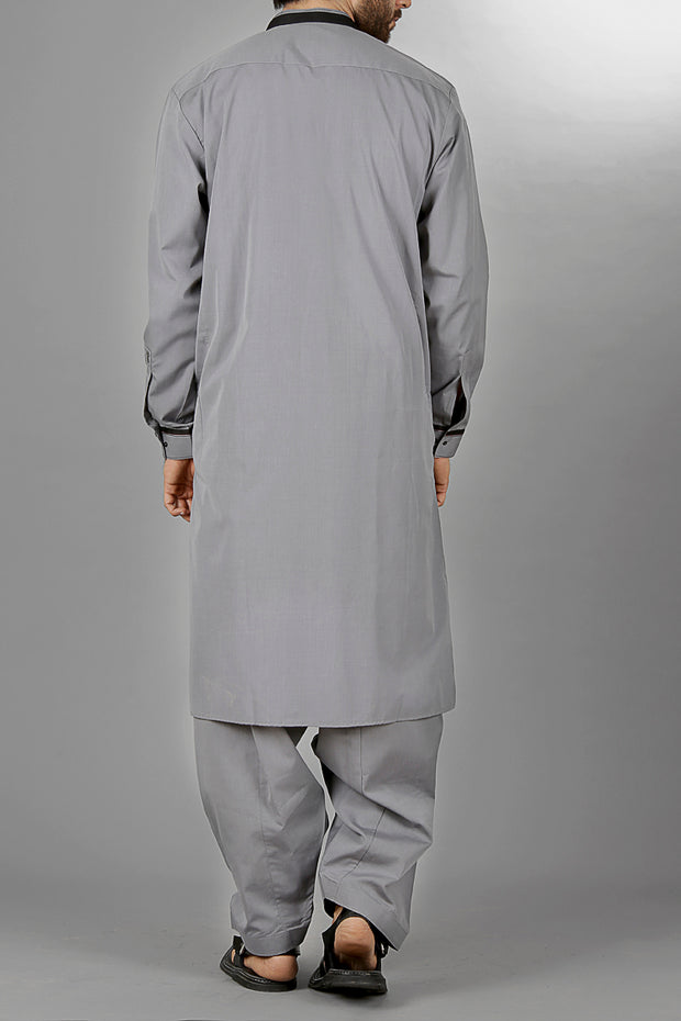 Grey Kameez Shalwar - AL-KS-2096