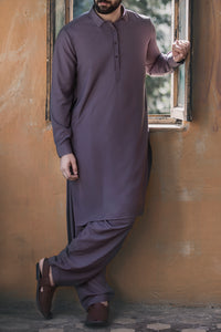Grey Blended Kameez Shalwar - AL-KS-2243