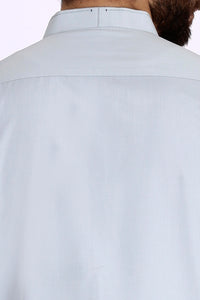 Sea Blue Blended Kameez Shalwar - AL-KS-2309