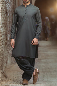 Green Blended Kameez Shalwar - AL-KS-2380