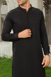 Black Blended Kameez Shalwar - AL-KS-2435