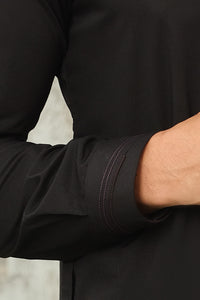 Black Blended Kameez Shalwar - AL-KS-2435