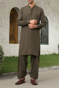 Green Blended Kameez Shalwar - AL-KS-2446