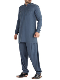 Blue Blended Kameez Shalwar - AL-KS-2476