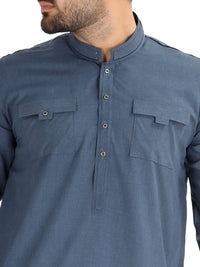 Blue Blended Kameez Shalwar - AL-KS-2476