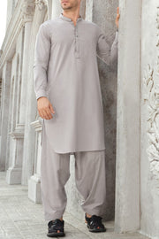 Light Grey Blended Kameez Shalwar - AL-KS-2480-R1