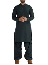 Green Blended Kameez Shalwar - AL-KS-2485