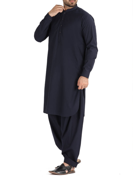 Blue Blended Kameez Shalwar - AL-KS-2486-R1