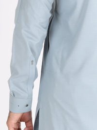 Sky Blue Blended Kameez Shalwar - AL-KS-2489