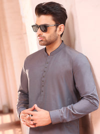 Grey Cotton Kurta Trouser - AL-KS-2509