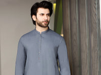 Grey Blended Kameez Shalwar - AL-KS-2512