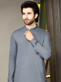 Grey Blended Kameez Shalwar - AL-KS-2512