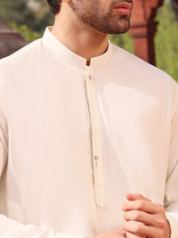 Cream Blended Kameez Shalwar - AL-KS-2538