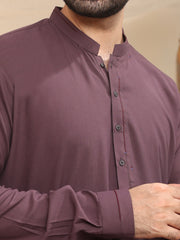 Purple Blended Kameez Shalwar - AL-KS-2541