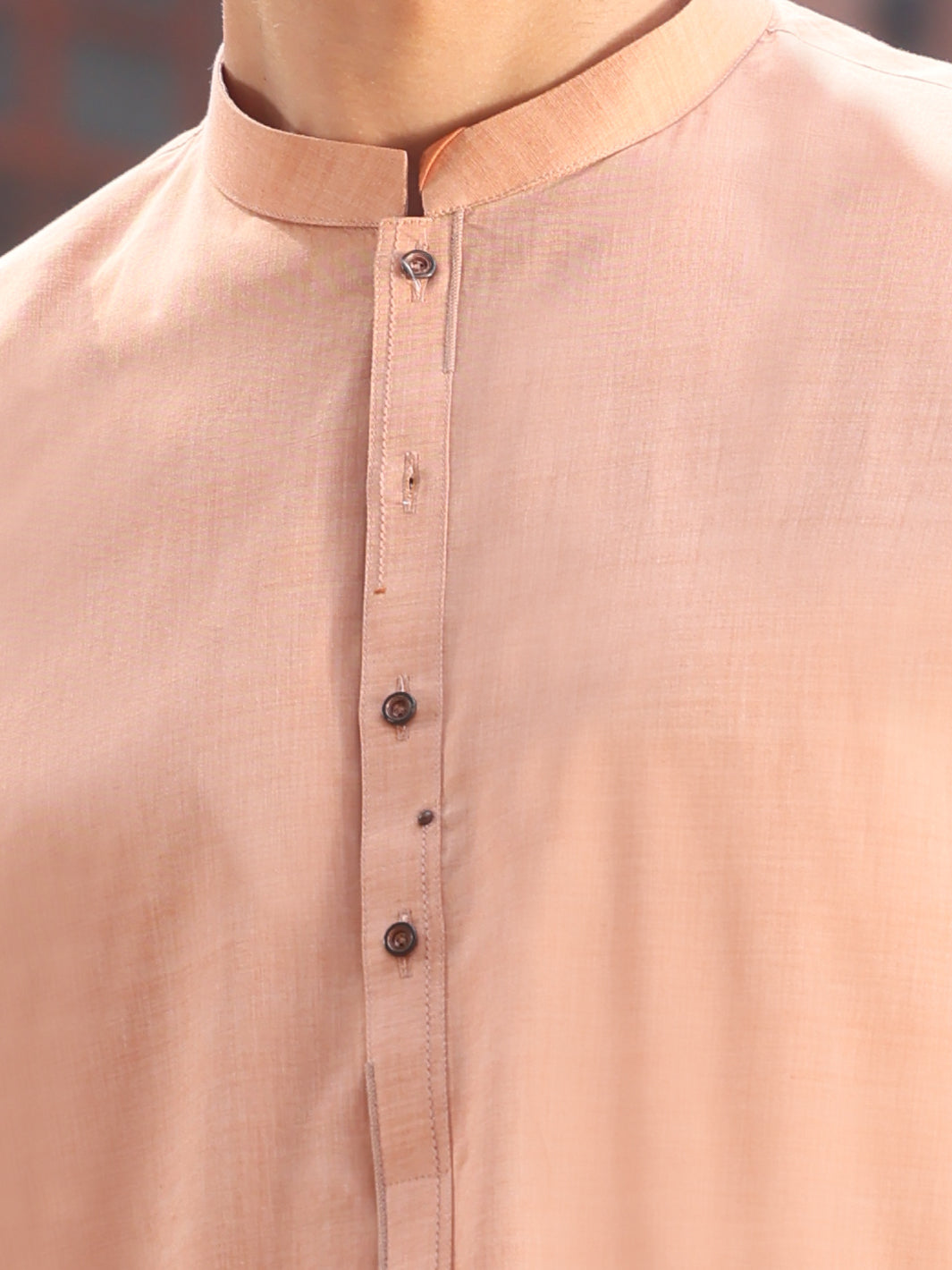 Peach Cotton Kameez Shalwar - AL-KS-2568