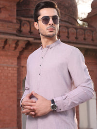 Light Purple Blended Kameez Shalwar - AL-KS-2569