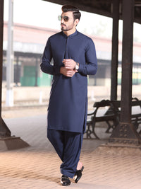 Blue Blended Kameez Shalwar - AL-KS-2573