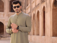 Grey Blended Kameez Shalwar - AL-KS-2578
