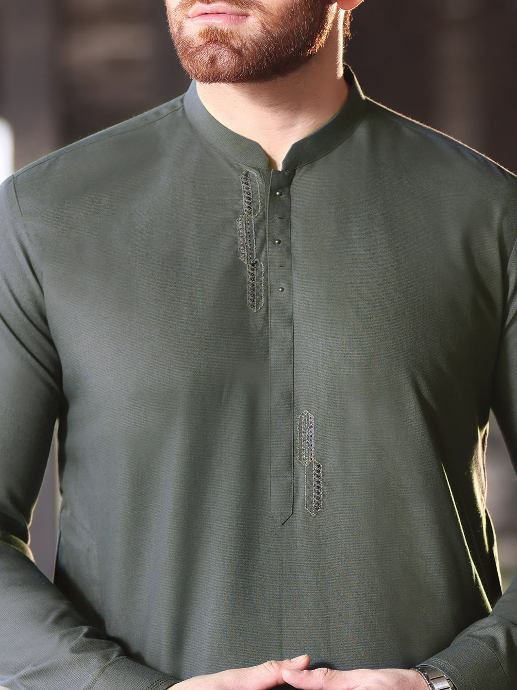 Green Blended Kameez Shalwar - AL-KS-2586