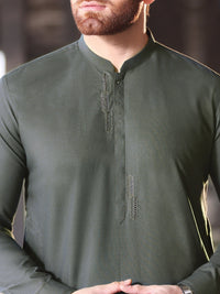 Green Blended Kameez Shalwar - AL-KS-2586