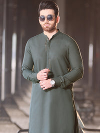 Green Blended Kameez Shalwar - AL-KS-2586