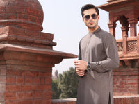 Grey Blended Kameez Shalwar - AL-KS-2589