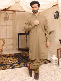 Light Green Blended Kameez Shalwar - AL-KS-2625