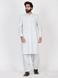 Light Blue Blended Kameez Shalwar - AL-KS-2629