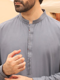 Grey Blended Kameez Shalwar - AL-KS-2631