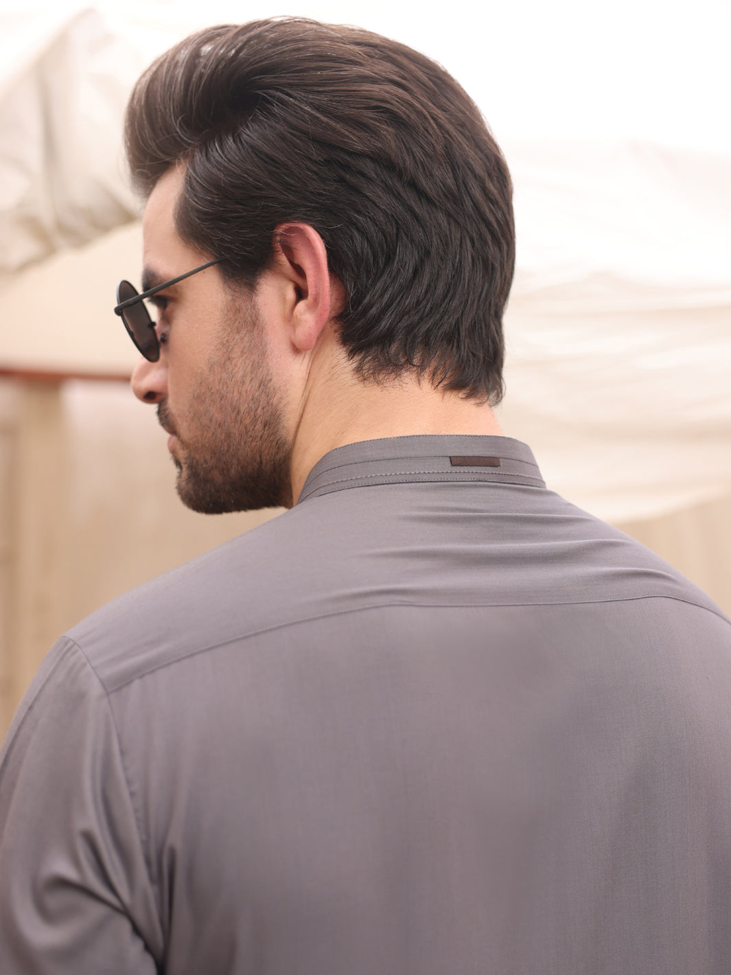 Grey Blended Kameez Shalwar - AL-KS-2633