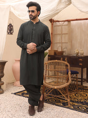 Green Blended Kameez Shalwar - AL-KS-2634