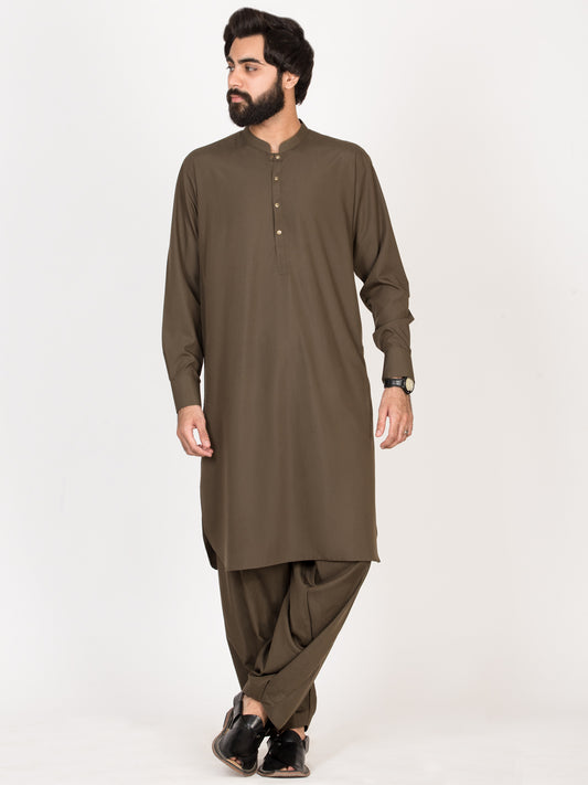 Green Blended Kameez Shalwar - AL-KS-2645