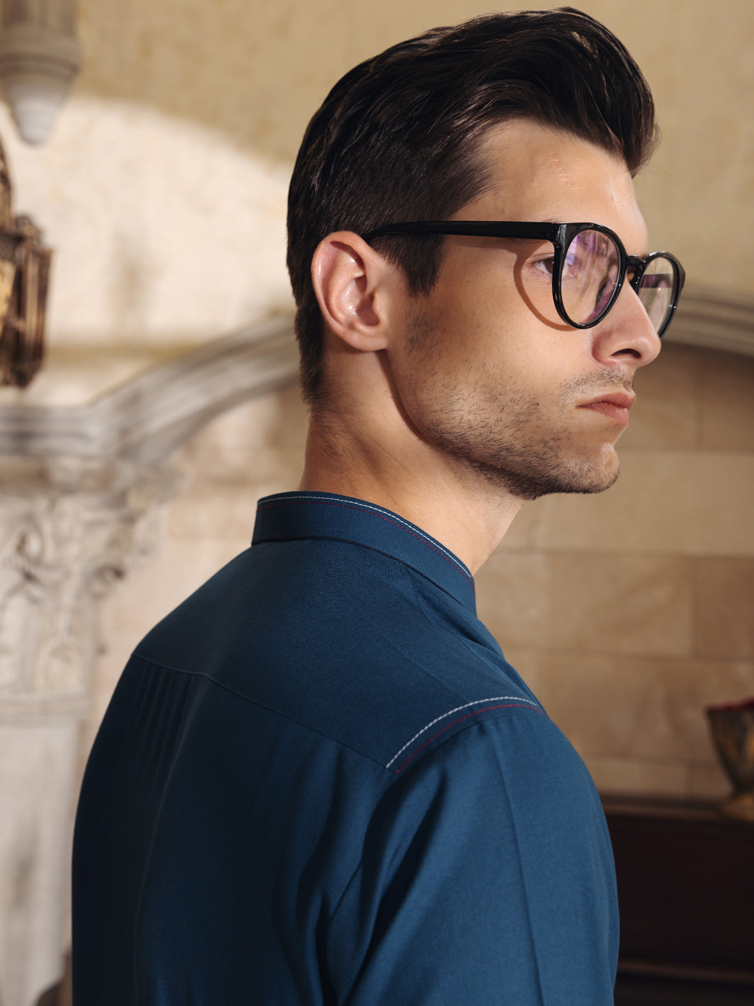 Blue Blended Kameez Shalwar -AL-KS-2739